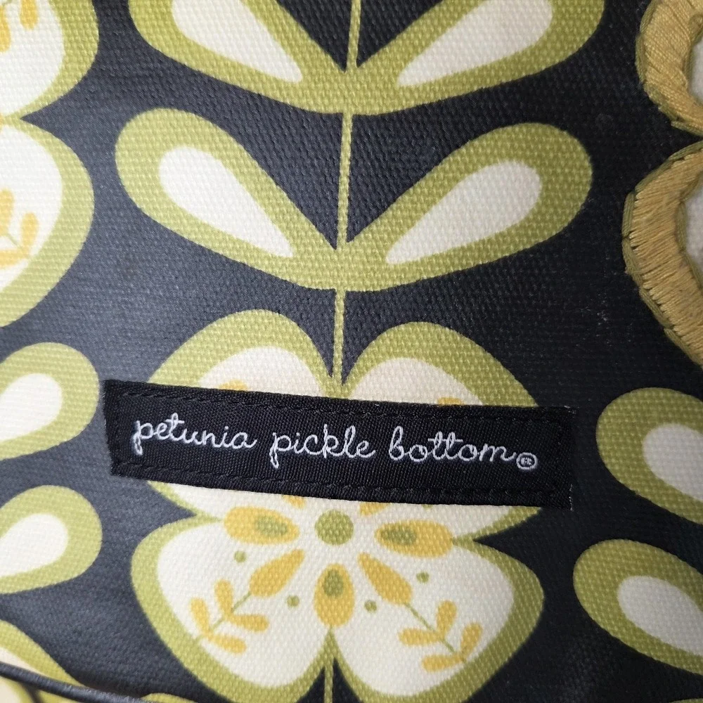 Petunia Pickle Bottom Diaper Bag Backpack Yellow Floral Convertible Baby Bag